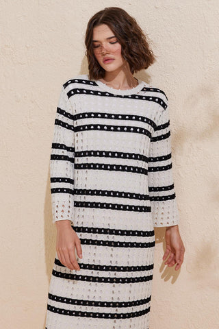 Summer Knitwear Dress Black