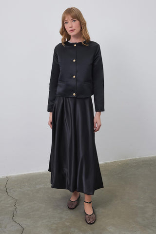 Taffeta Mini Jacket Black