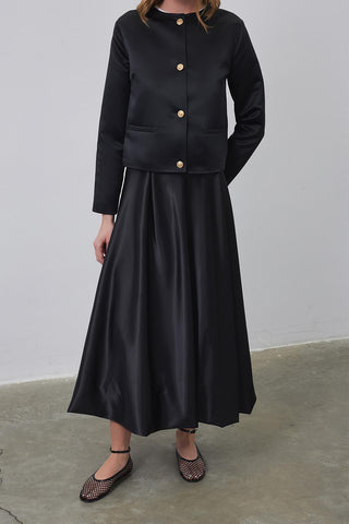 Taffeta Mini Jacket Black