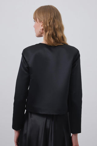 Taffeta Mini Jacket Black