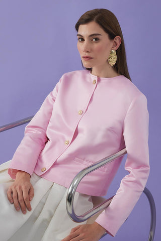 Taffeta Mini Jacket Powder Pink
