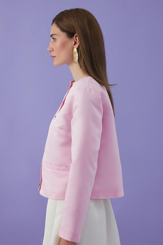Taffeta Mini Jacket Powder Pink