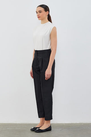 Taffeta Sofa High Waist Trousers Black