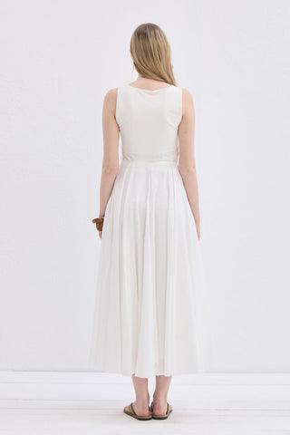 Tali Voile Panel Skirt Ecru