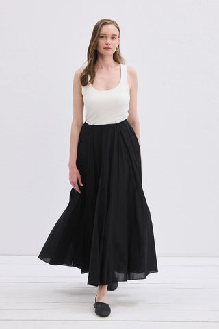 Tali Voile Panel Skirt Black
