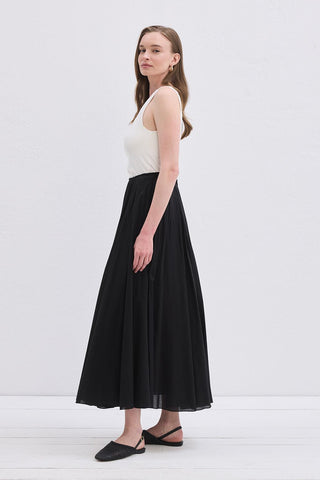 Tali Voile Panel Skirt Black