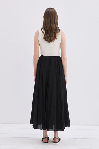 Tali Voile Panel Skirt Black