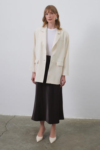 Stone Embroidered Blazer Bone