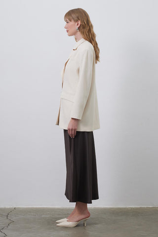 Stone Embroidered Blazer Bone