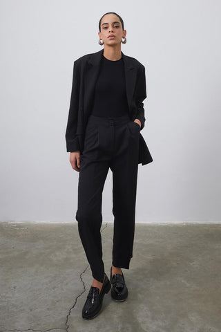 Stone Embroidered Blazer Black