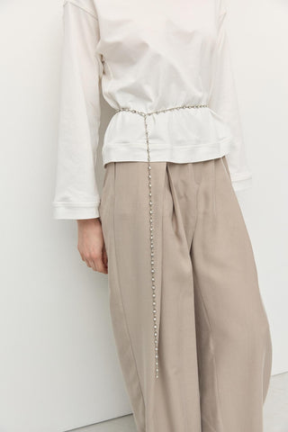 Stone Detail Adjustable Belt Silver