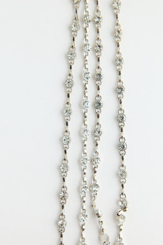 Stone Detail Adjustable Belt Silver