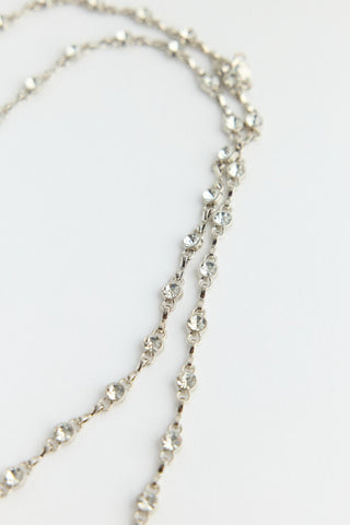 Stone Detail Adjustable Belt Silver