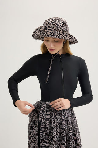 Modest Tulle Pareo Skirt Zebra