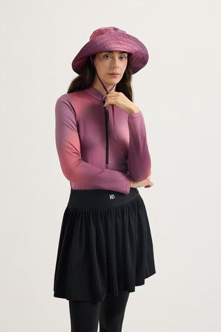 Modest Pleated Swim Skirt Black