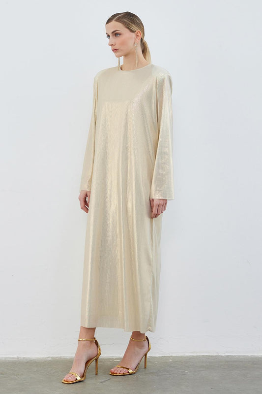Tiana Padded Dress Gold