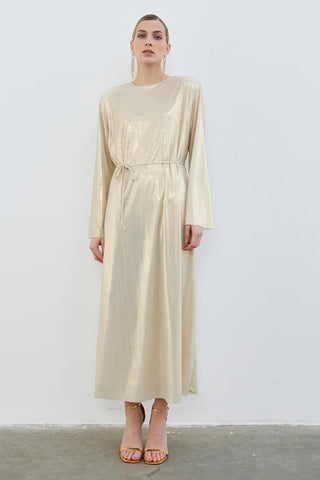 Tiana Padded Dress Gold