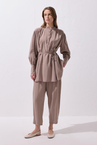 Tina Shirt and Trousers Set Mink