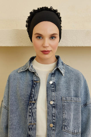 Scrunchie Undercap Black