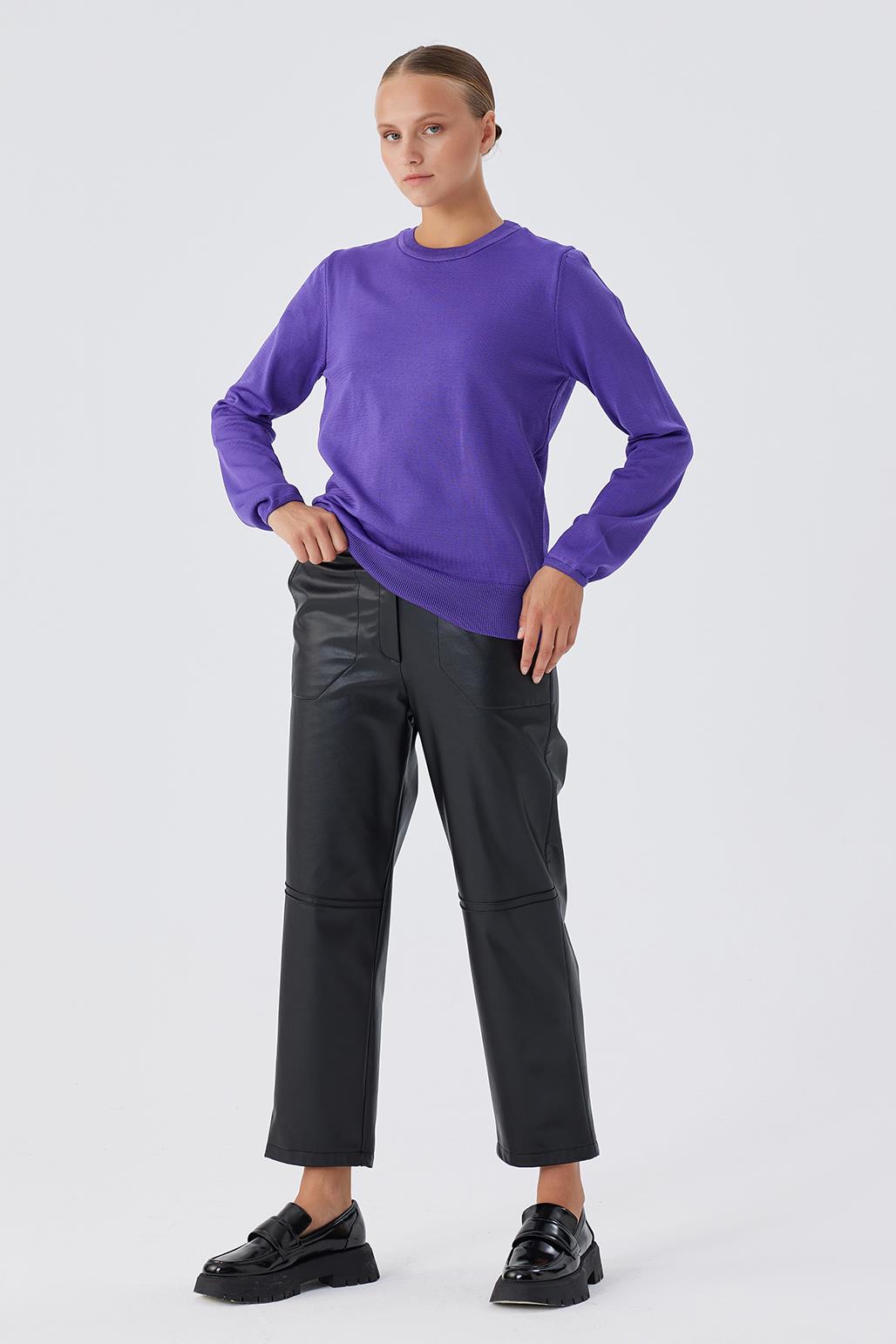 Knitwear Basic Sweater Purple