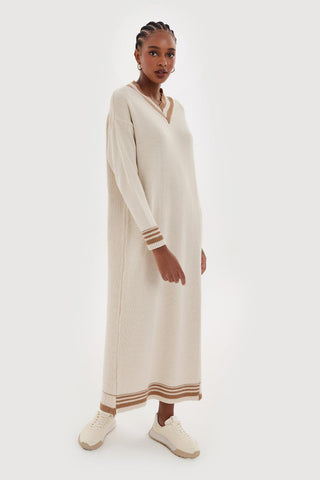 Knitted Dress Beige