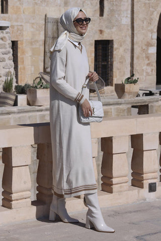Knitted Dress Beige