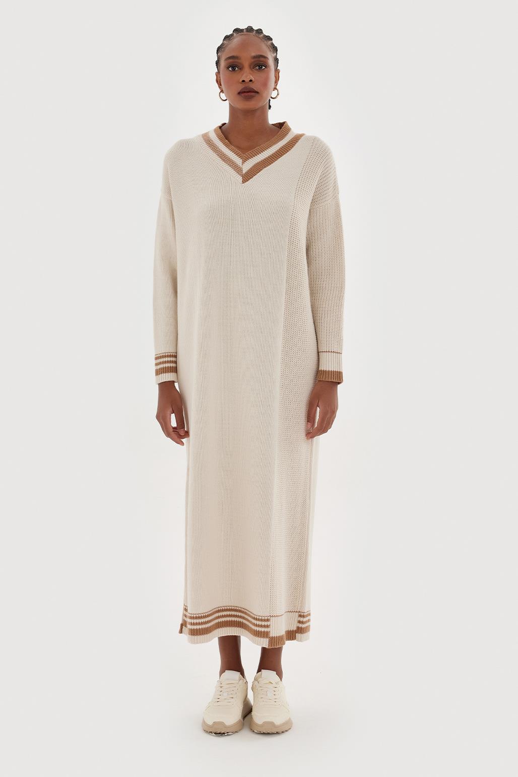 Knitted Dress Beige