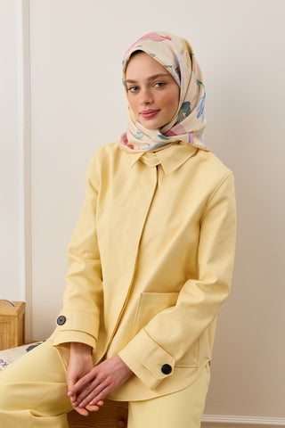 Twill Silk Square Scarf Hera