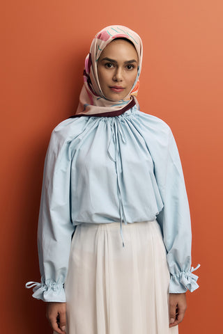 Twill Silk Square Scarf Sunset