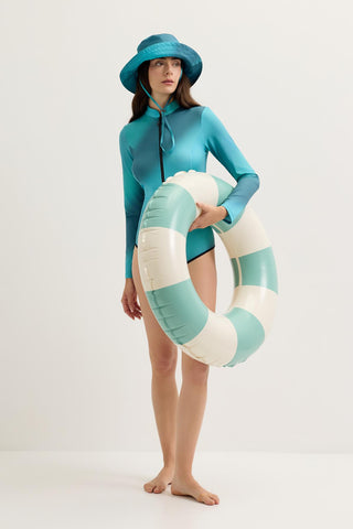 Long Sleeve Printed Swim Tunic Ocean
