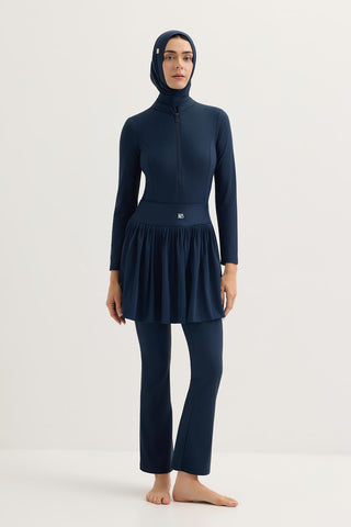 Long Sleeve Swim Tunic Navy