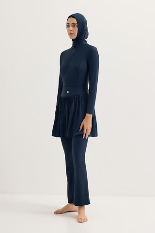 Long Sleeve Swim Tunic Navy