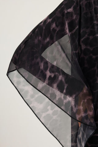Long Modest Pareo Dress Leopard