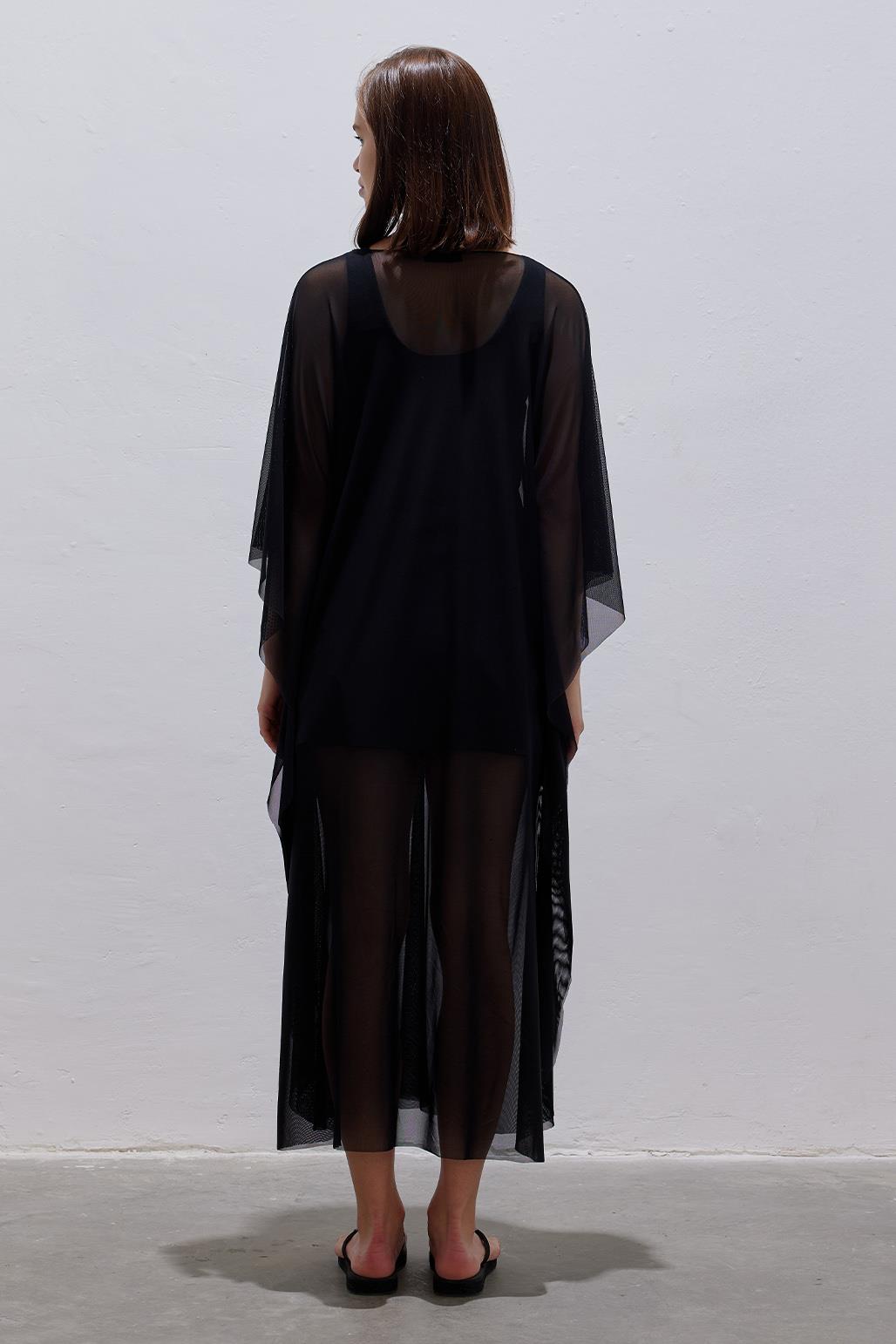 Long Modest Pareo Dress Black