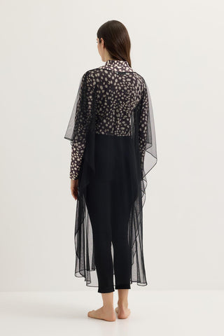 Long Modest Pareo Dress Black