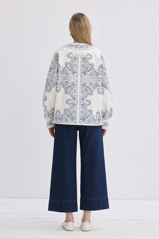 Valdi Ethnic Jacket Indigo