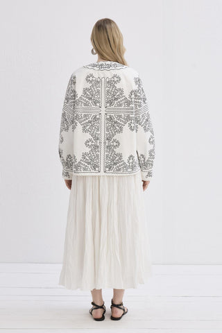 Valdi Ethnic Embroidered Jacket Black