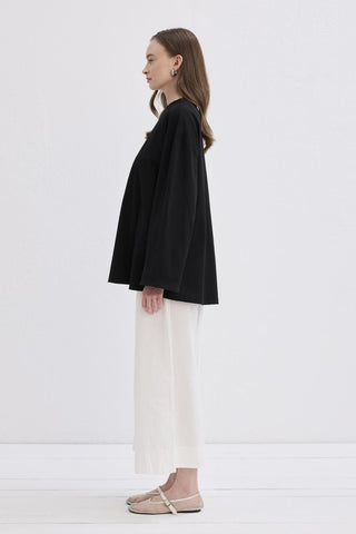 Vanille Cotton Blouse Black