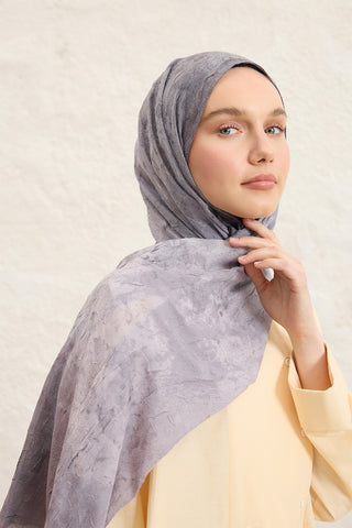 Vela Patterned Cotton Scarf Dusty Rose