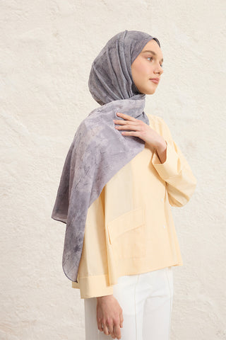 Vela Patterned Cotton Scarf Dusty Rose