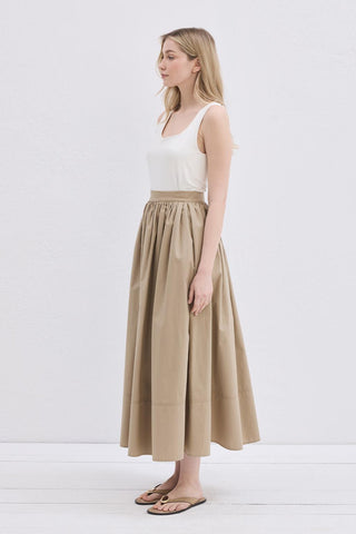 Vera Gathered Skirt Camel