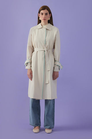 Vespa Colored Striped Trench Stone