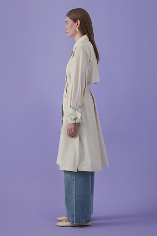 Vespa Colored Striped Trench Stone