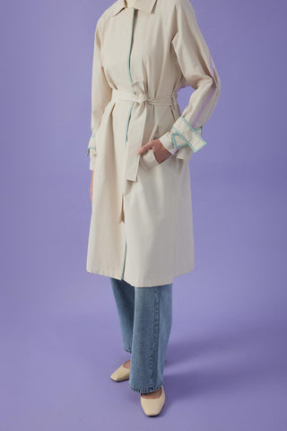 Vespa Colored Striped Trench Stone