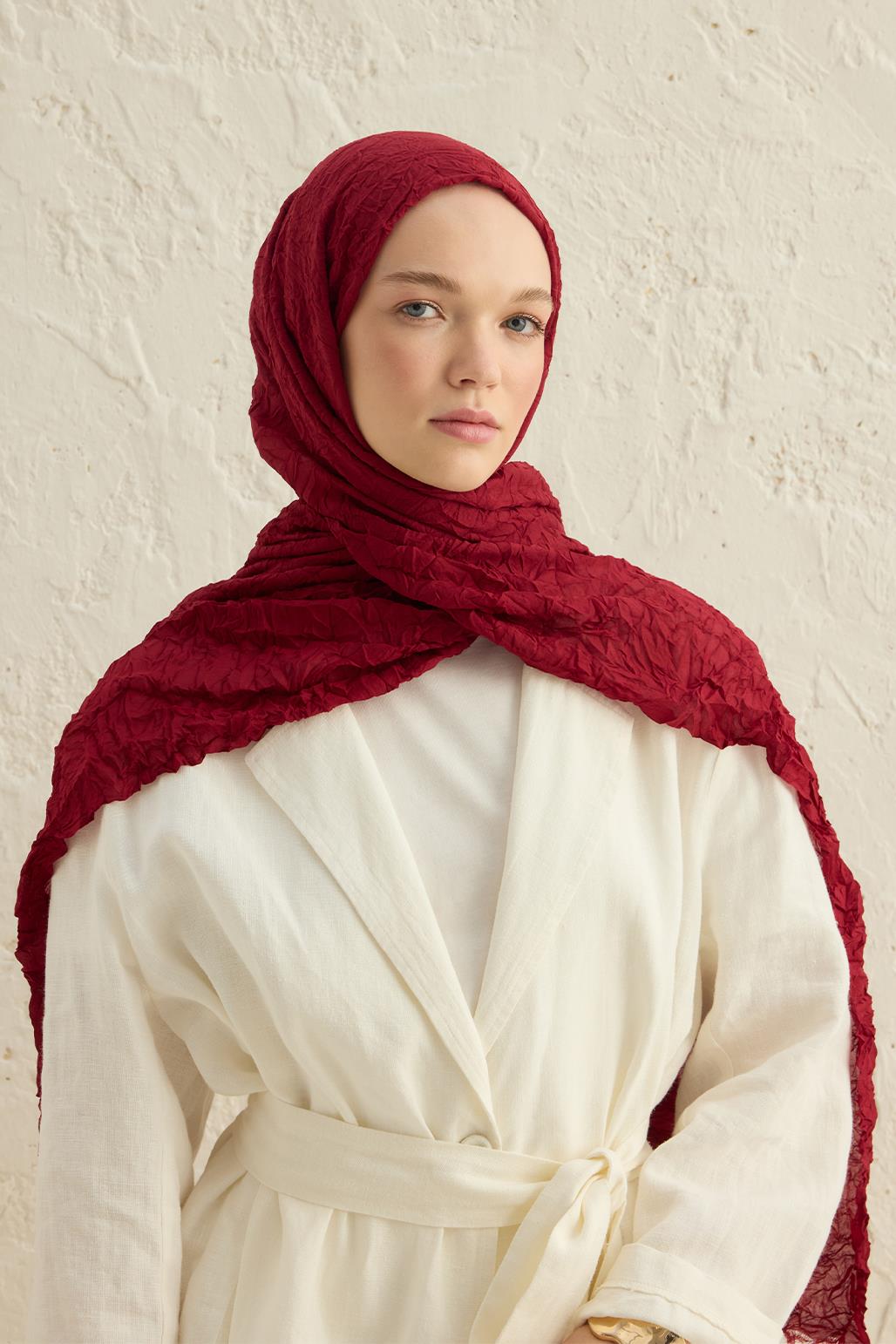 Vual Krash Shawl Burgundy