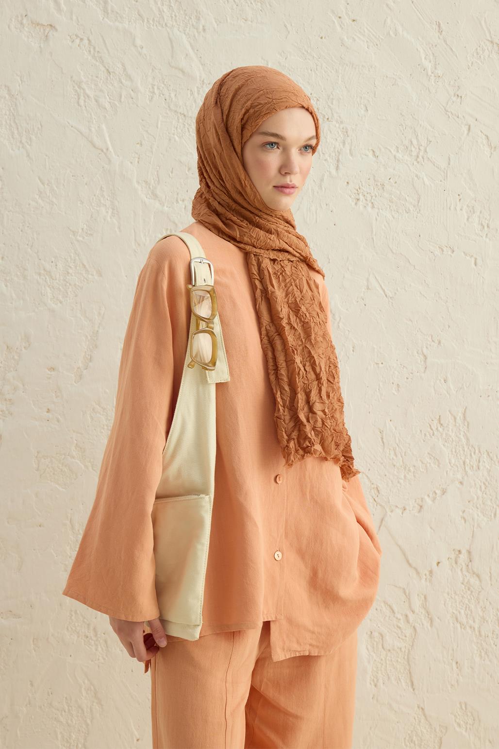 Vual Krash Shawl Peach