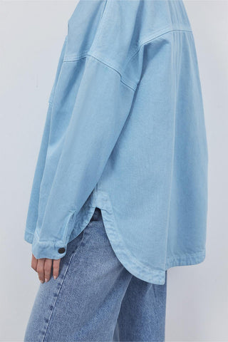 Washed Gabardine Jacket Blue