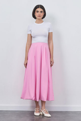 Wola Poplin Balloon Skirt Pink