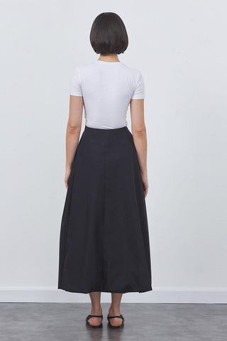 Wola Poplin Balloon Skirt Black