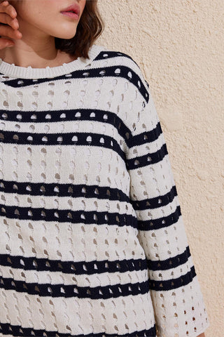 Summer Knitwear Dress Navy Blue